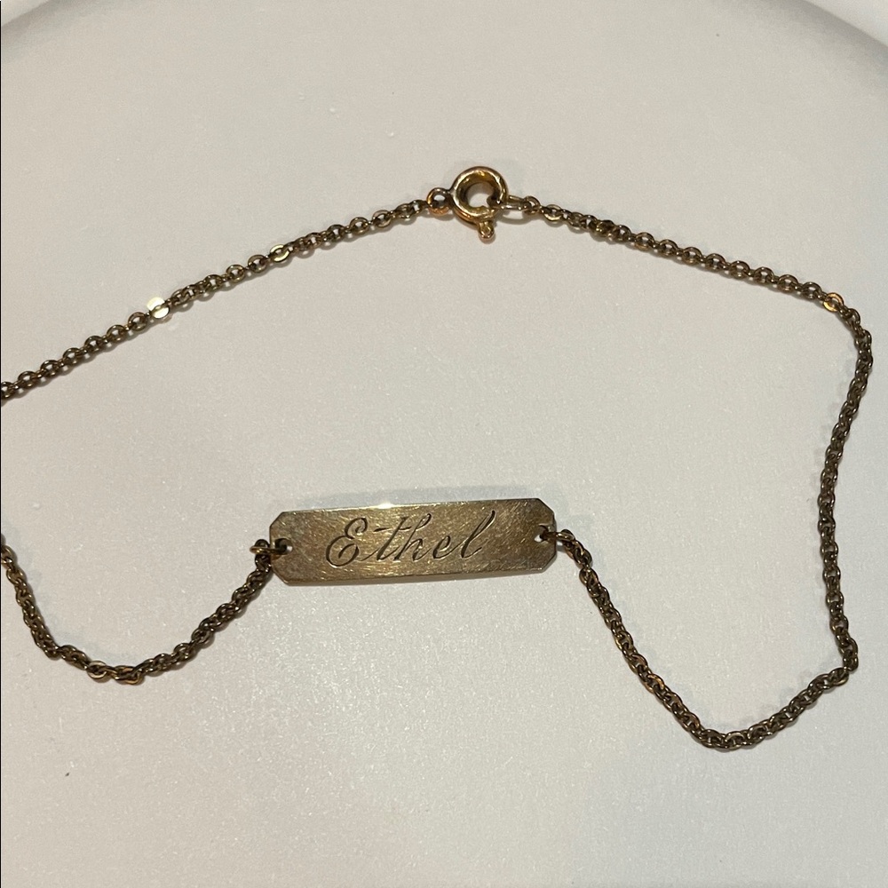 Vintage Ethel monogrammed bracelet
